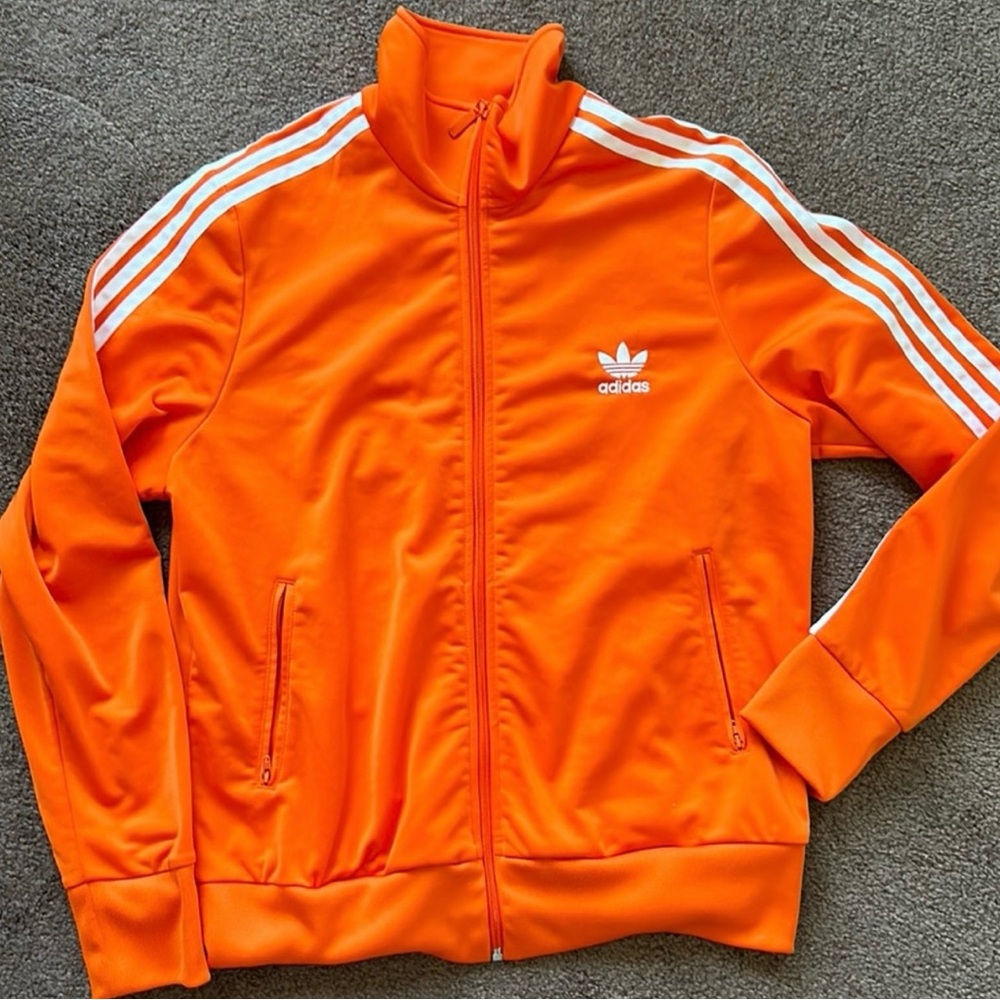Adidas Men's Orange Track Jacket